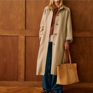 Sezane Cream Trench Coat